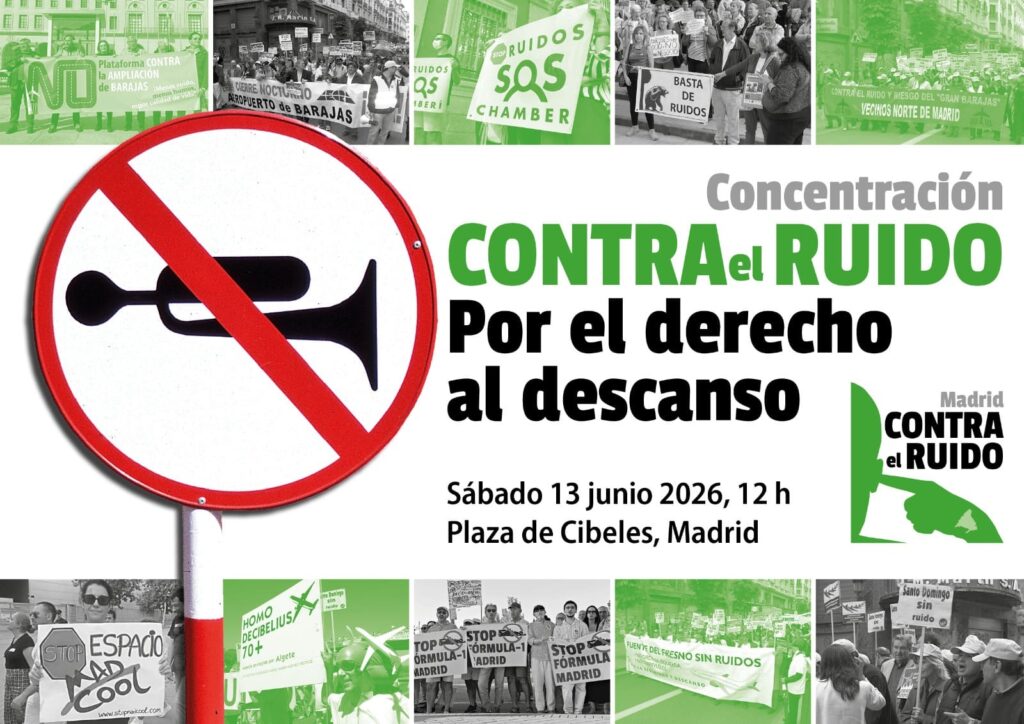 13 de junio manifestación madrid contra el ruido