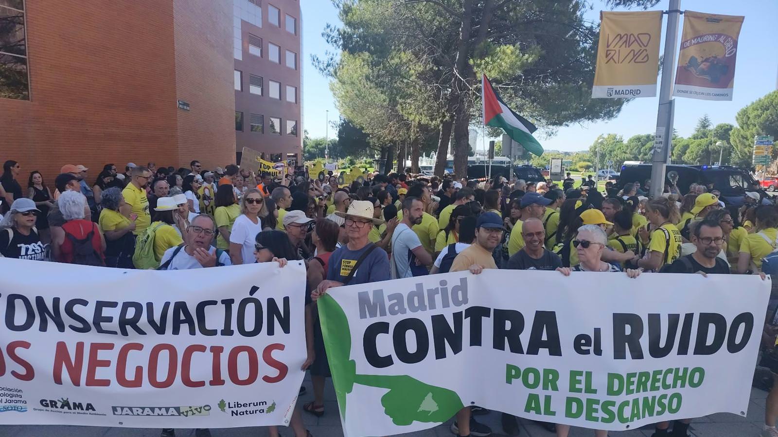 Madrid Contra el Ruido participa en la protesta vecinal contra el ruido de la Fórmula 1 en Hortaleza